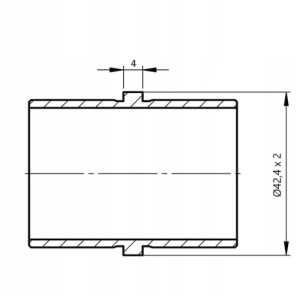 ŁĄCZNIK DLA RURY Ø42,4x2,0MM AISI 304 Balustrada Nierdzewna Elementy Montaż